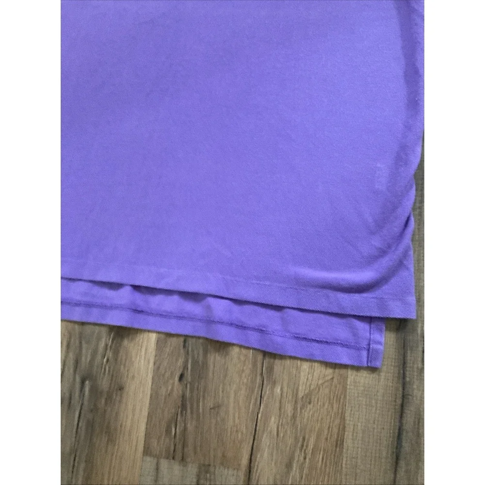 Polo Ralph Lauren Polo Shirt Mens Large Purple Custom Fit Vintage Green Pony